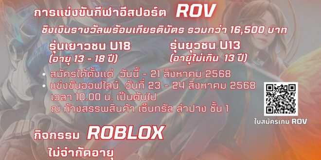 หอการค้าจังหวัดลำปาง ขอเชิญชวนร่วมกิจกรรมดีๆ สำหรับเยาวชนและผู้ปกครอง ภายใต้โครงการ Lampang AI & Tech Forward 2025